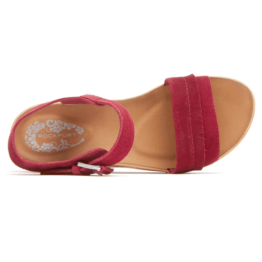 Rockport Womens Sandals Red - Weekend Casuals Lanea Quarter-Strap - UK 460-XAEGZH